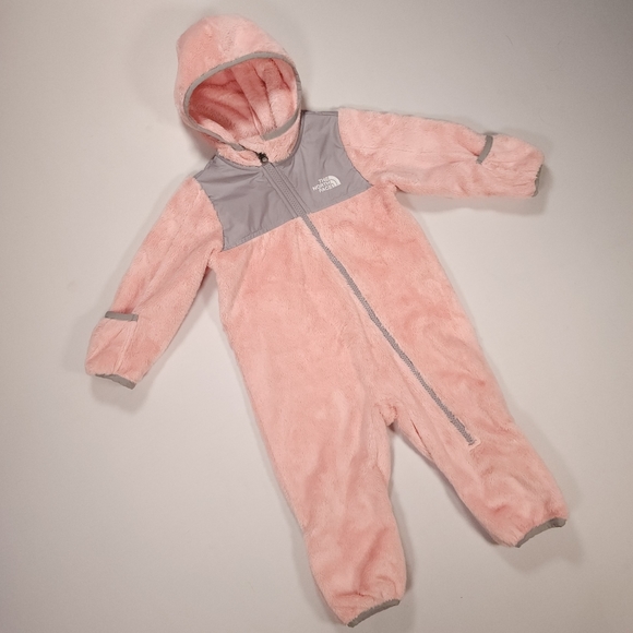 The North Face Infant Oso One Piece Suit 6-12 months Pink Excellent Condition - Picture 2 of 16